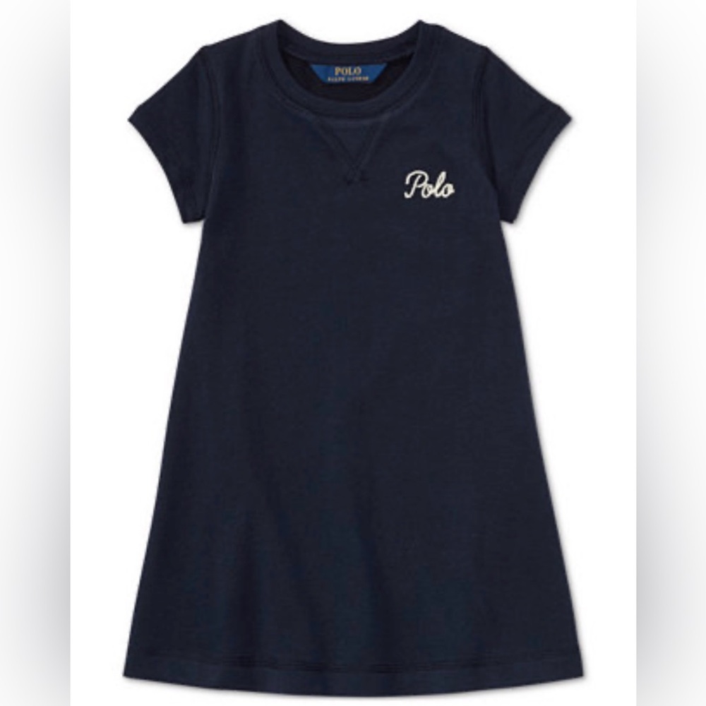 Polo Ralph Lauren French Terry Dress Navy Blue Large